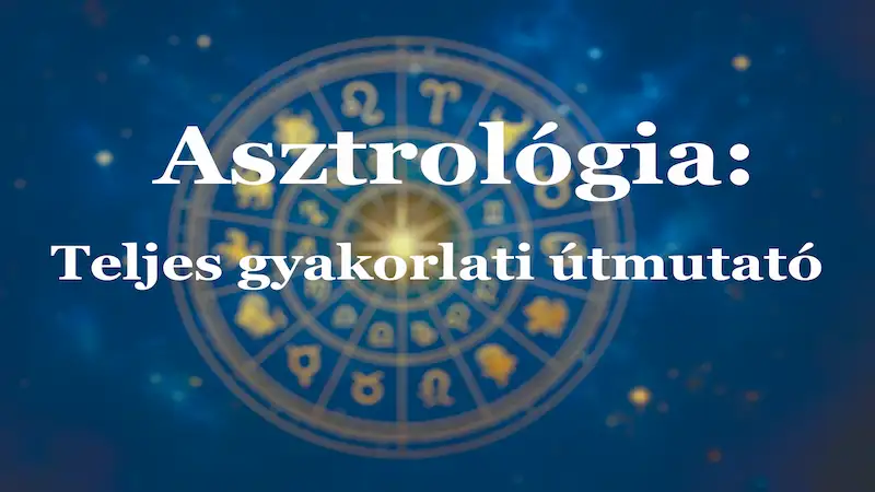 Misztikus asztrológiai háttér csillagokkal, fényekkel és kozmikus hangulattal, horoszkóp és csillagjegyek témájú hero kép.